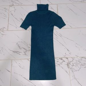 Turtle neck sweater dress